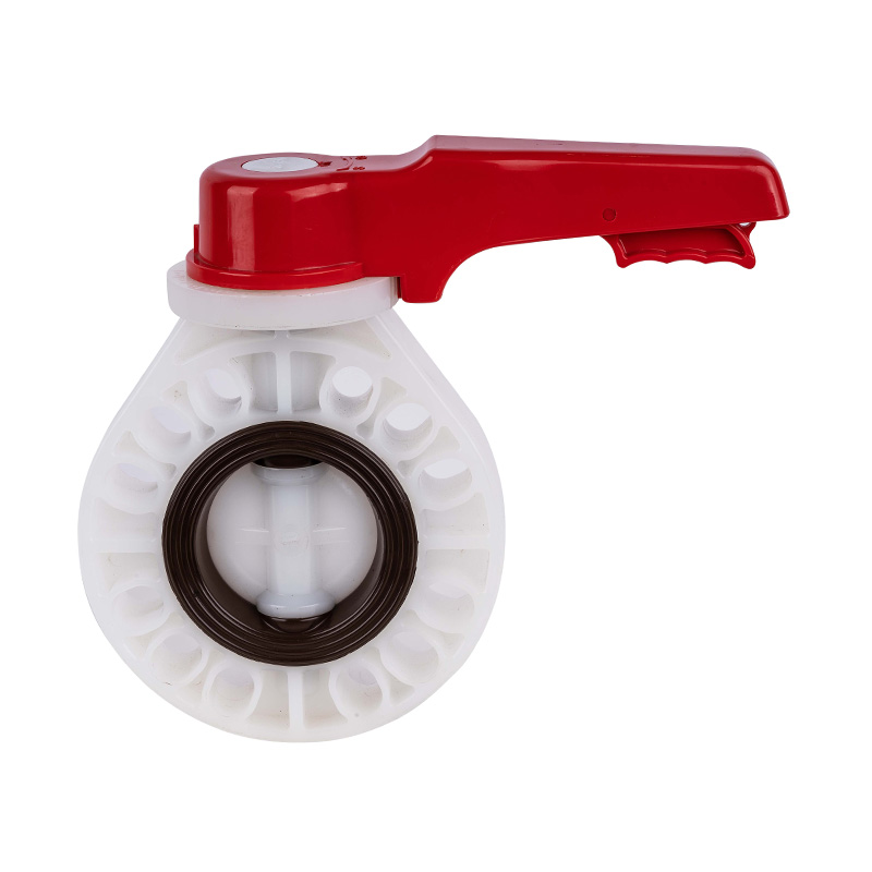PVDF D71X-10F 핸들 버터플라이 밸브 DN15-200 GB 표준