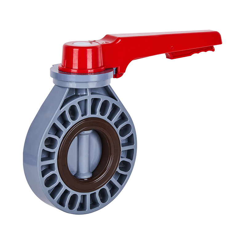 PVC-C D71X-10V 핸들 버킷플라이 밸브 DN15-200 15A-200A JIS 표준