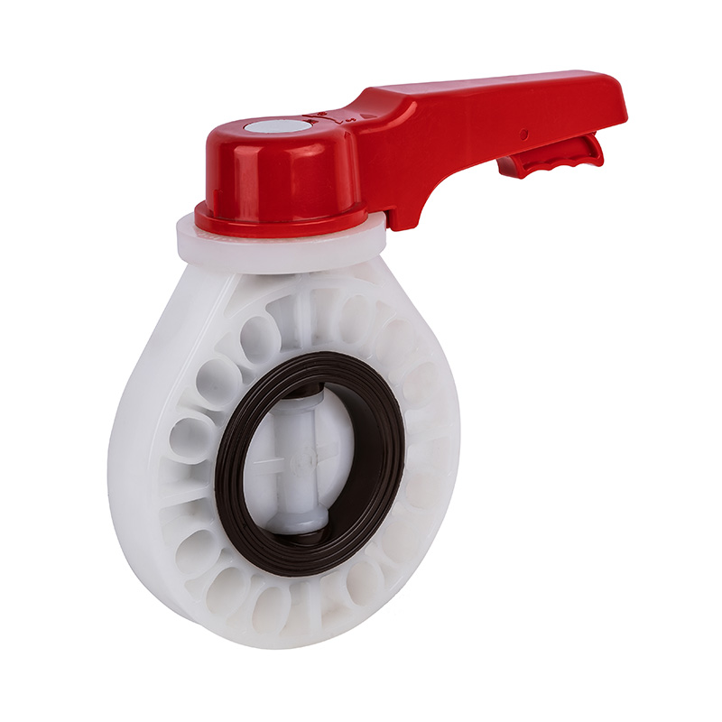 PVDF D71X-10F 핸들 버터플라이 밸브 DN15-200 GB 표준