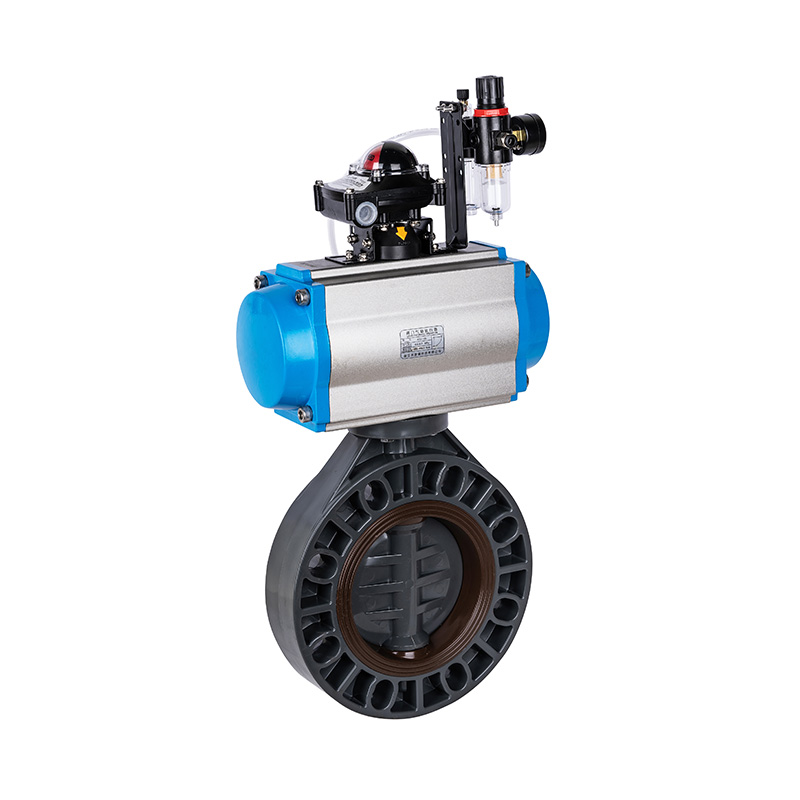 PVC-U D671X-10V 공압식 버터플라이 밸브 DN40-1000 40A-1000A JIS 표준