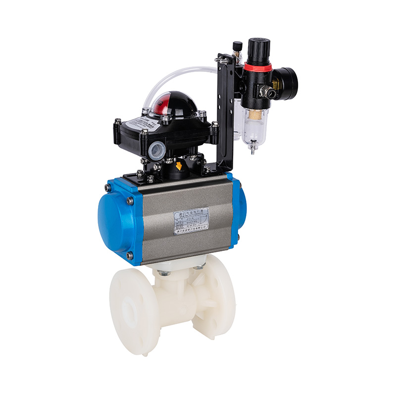 PVDF Q641F-10F 공압 묵념 볼 밸브 DN20-300 20A-300A JIS 표준